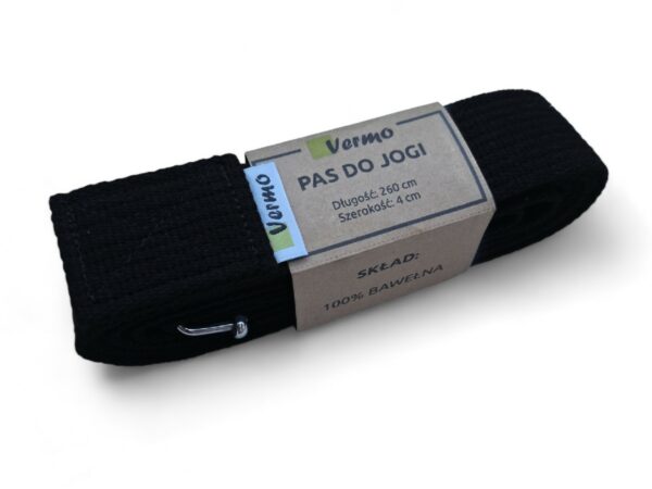 Pasek do jogi - kolor czarny - obrazek 2